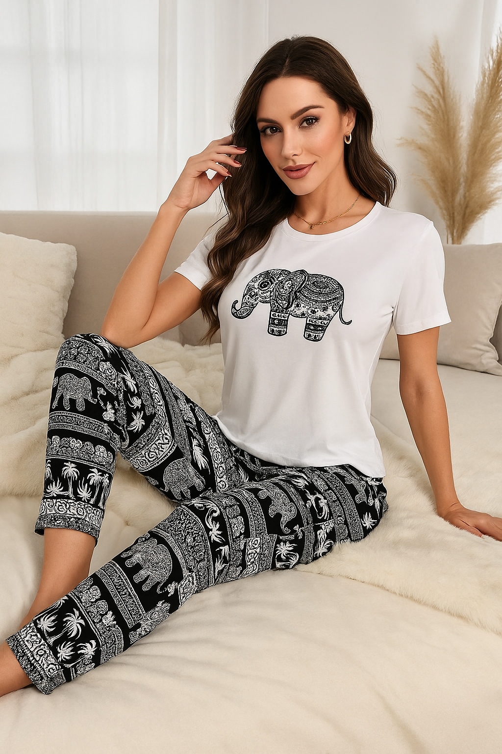 Elephant Caravan Night Suit
