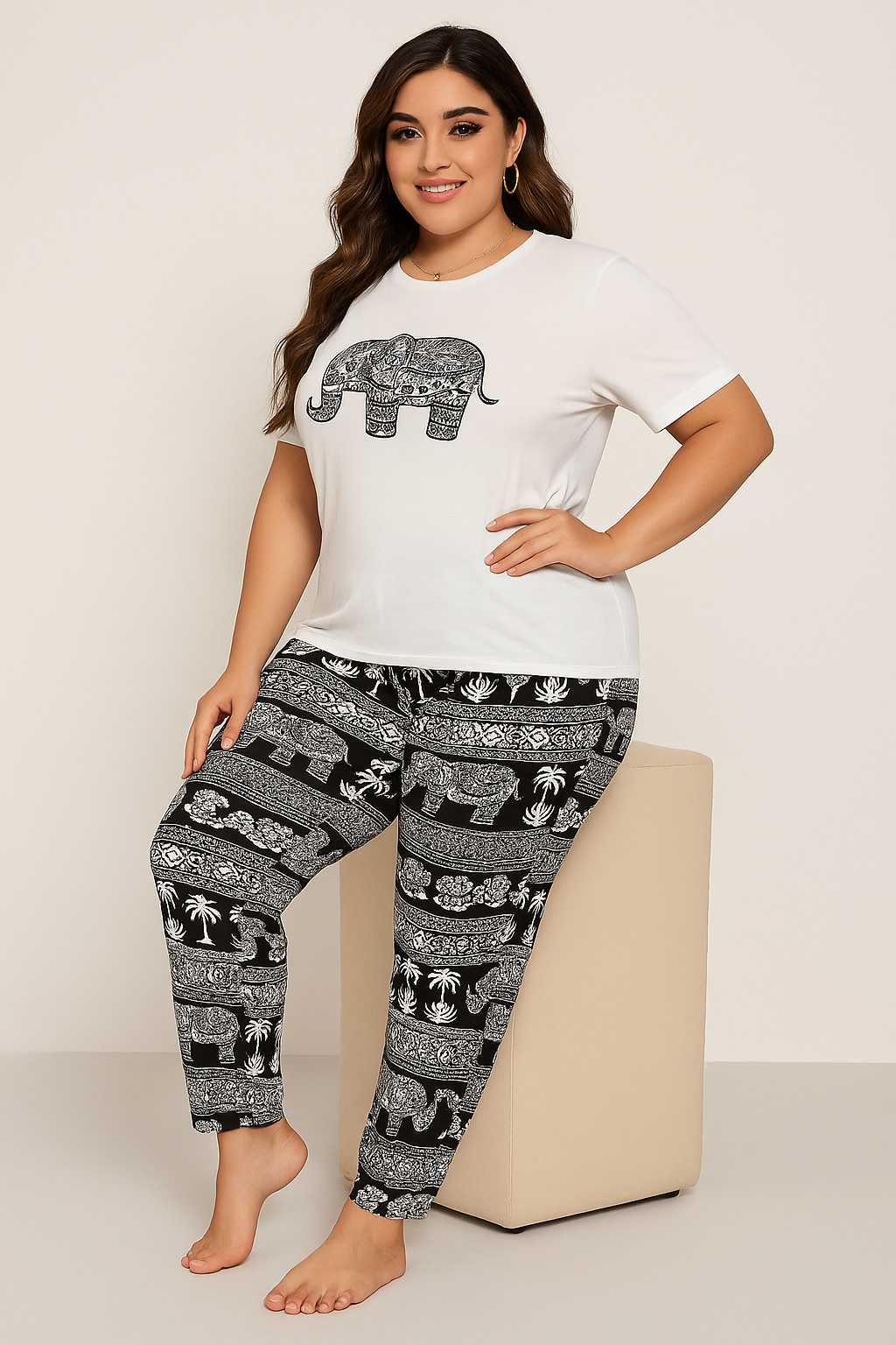 Elephant Caravan Night Suit