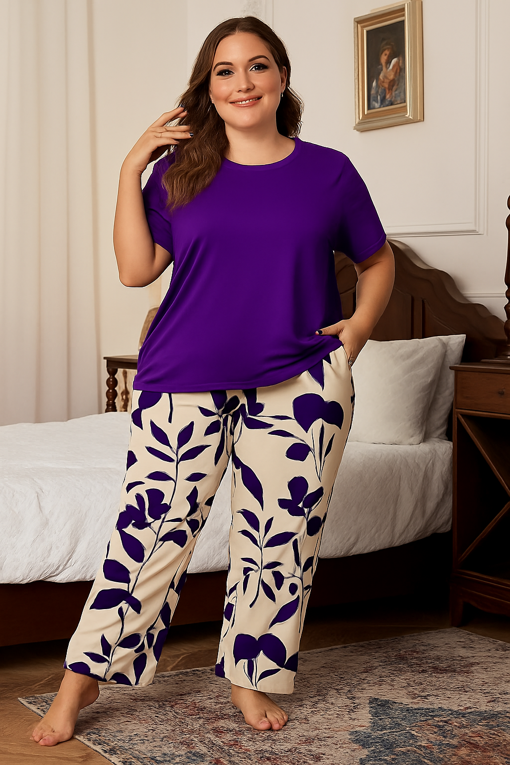 Plum Botanica Night Suit
