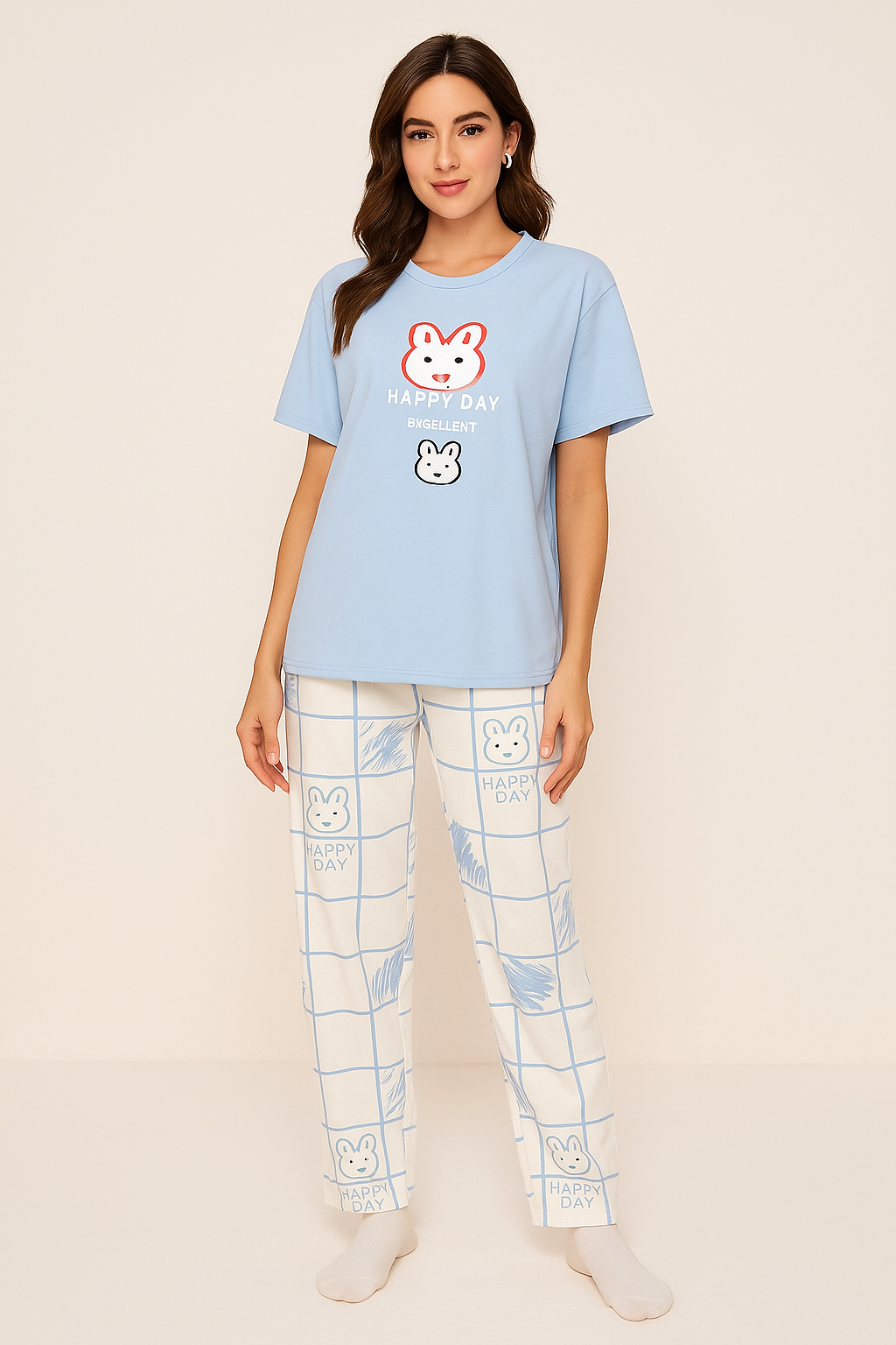 Happy Bunny Day Night Suit