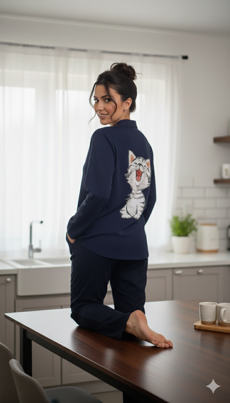 The Midnight Meow Pajama Set