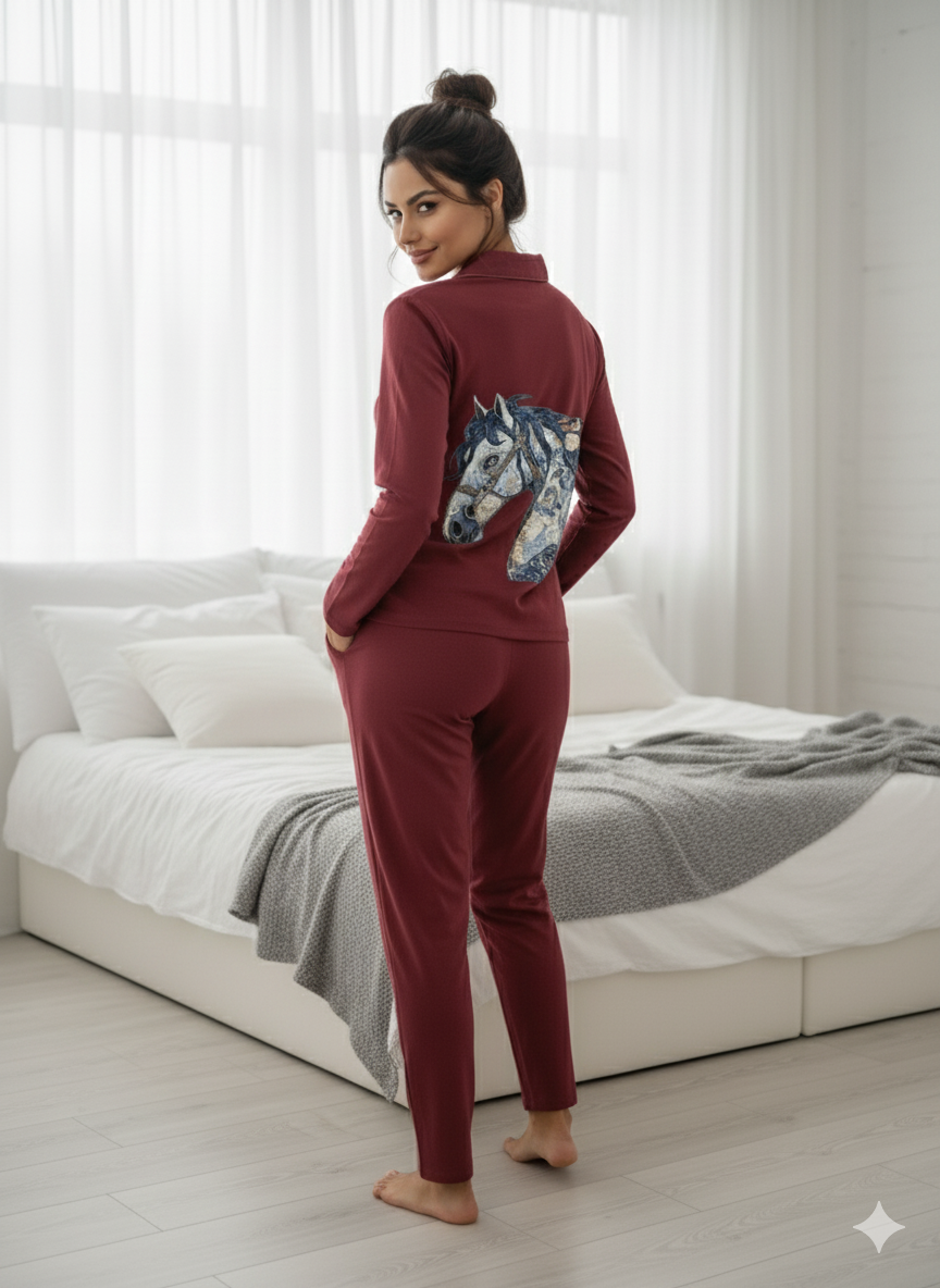 The Crimson Majesty Pajama Set