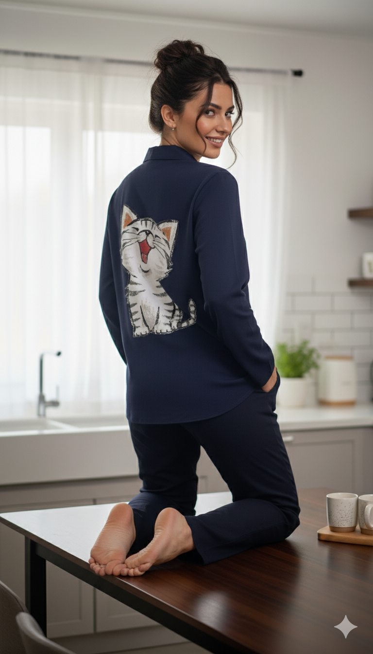 The Midnight Meow Pajama Set